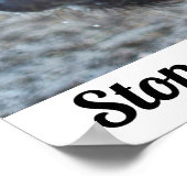 Stop de dierenmishandeling met bruin varken poster (Hoek)