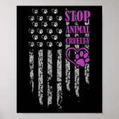 Stop de dierenmishandeling van de Amerikaanse vlag Poster (Voorkant)