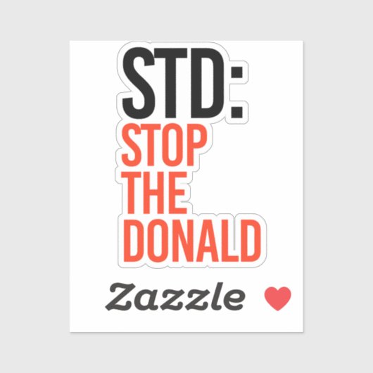 STOP DE DONALD STICKER (Vel)