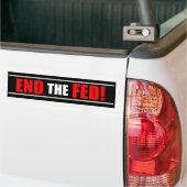 Stop de Fed! Bumpersticker - Rood en zwart (Op Truck)