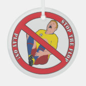 STOP DE FLAP GLAS ORNAMENT (Voorkant)