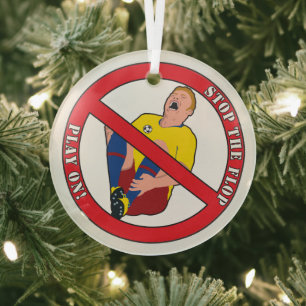 STOP DE FLAP GLAS ORNAMENT