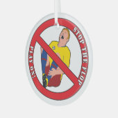 STOP DE FLAP GLAS ORNAMENT (Voorkant links)