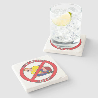 STOP DE FLAP STENEN ONDERZETTER