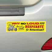 Stop de geluidsvervuiling! bumpersticker (Op auto)