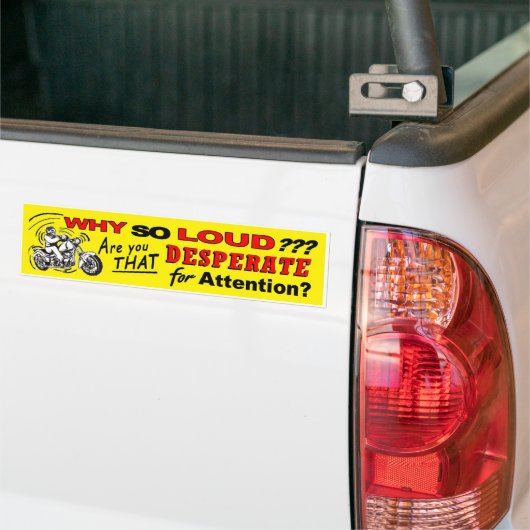 Stop de geluidsvervuiling! bumpersticker (Op Truck)