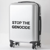 STOP DE GENOCIDE Hankamer Artjunkhaus Sticker (Koffer)