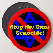 Stop de genocide in Gaza! Ronde Button 6,0 Cm (Voorkant /achterkant)