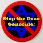 Stop de genocide in Gaza! Ronde Button 6,0 Cm (Voorkant)