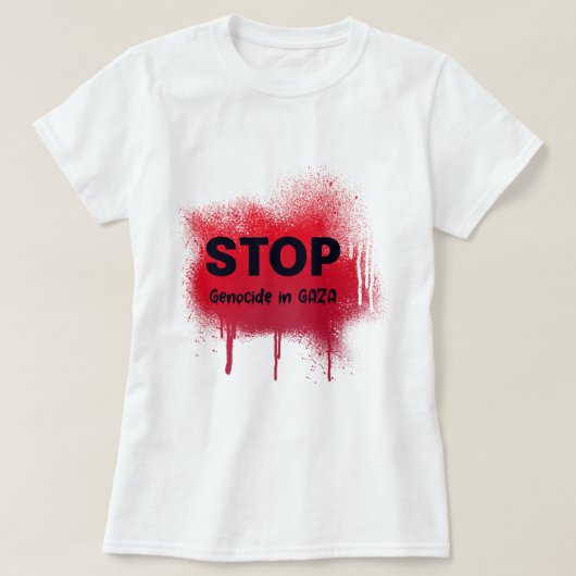 Stop de genocide in Gaza T-shirt (Design voorkant)