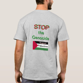 "Stop de genocide"Mannen Basic T-Shirt