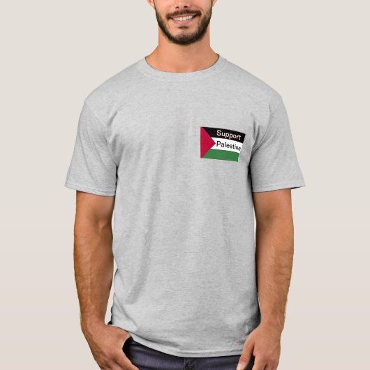 "Stop de genocide"Mannen Basic T-Shirt (Voorkant)