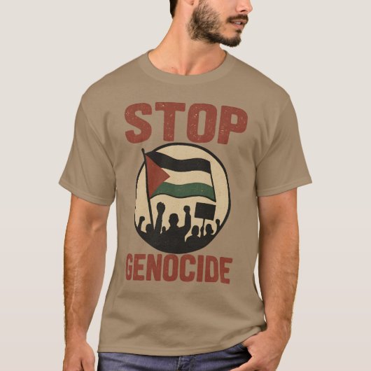STOP DE GENOCIDE T-SHIRT (Voorkant)