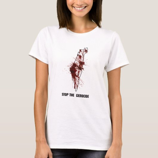 Stop de genocide t-shirt (Voorkant)
