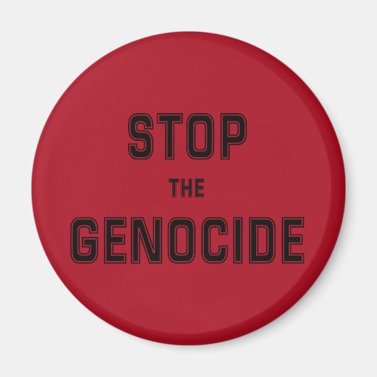 STOP de genocide | Zeg nee tegen genocide | Genoci Magneet (Voorkant)
