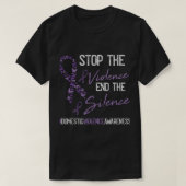 Stop de geweldpleging in het huiselijk geweld t-shirt (Design voorkant)