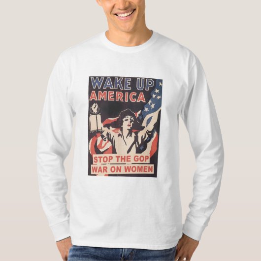 Stop de GOP-oorlog tegen vrouwen, Pro-Choice T-shirt (Voorkant)