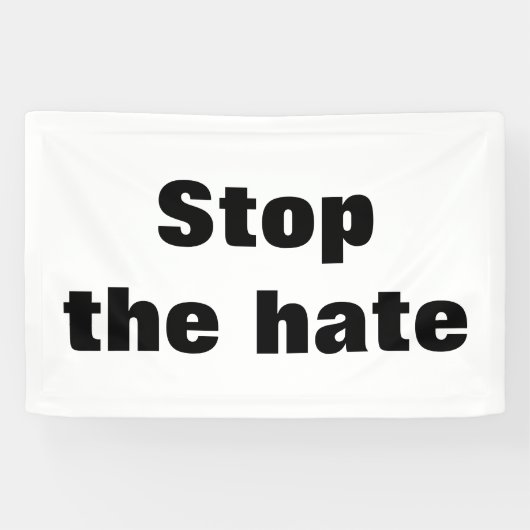 Stop de haat spandoek (Horizontaal)