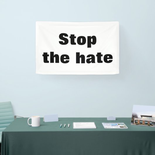Stop de haat spandoek (Beurs)