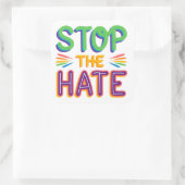 Stop de haat tegen de grote LGBT-Sticker Vierkante Sticker (Tas)