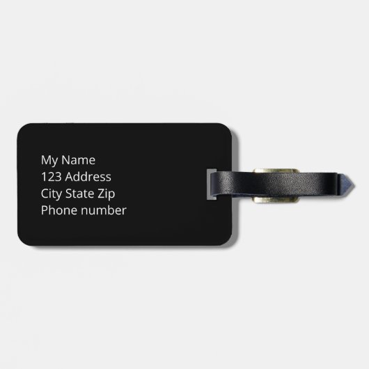 Stop de handel bagagelabel (Achterkant horizontaal)