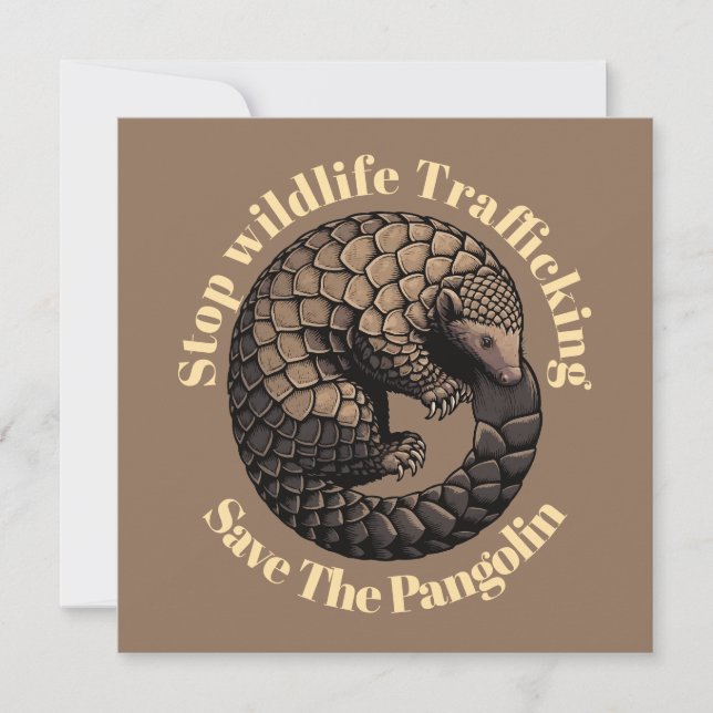 Stop de handel in wilde dieren - Red de pangolin (Voorkant)