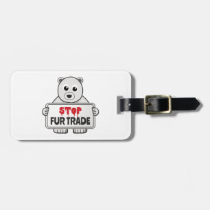 Stop de handel in zand polarBeer Bagagelabel