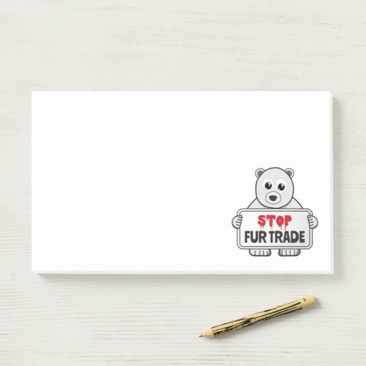 Stop de handel in zand polarBeer Post-it® Notes (Op bureau)