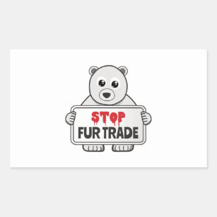 Stop de handel in zand polarBeer Rechthoekige Sticker