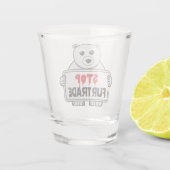 Stop de handel in zand polarBeer Shot Glas (Achterkant)