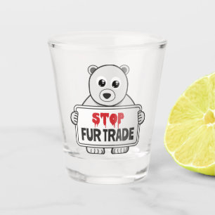 Stop de handel in zand polarBeer Shot Glas
