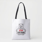 Stop de handel in zand polarBeer Tote Bag (Voorkant)