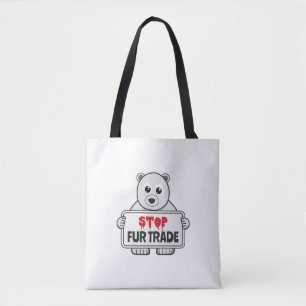Stop de handel in zand polarBeer Tote Bag