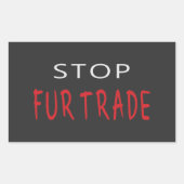 Stop de handel rechthoekige sticker (Voorkant)