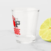 Stop de handel shot glas (Rechts)