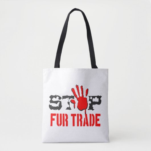 Stop de handel tote bag (Voorkant)