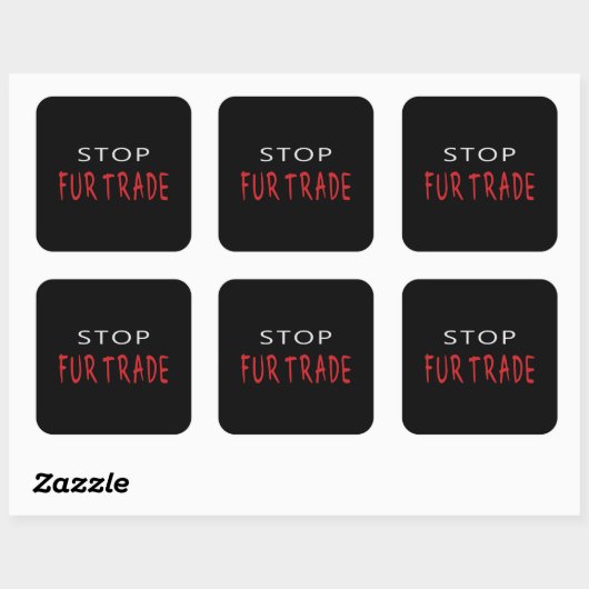 Stop de handel vierkante sticker (Vel)