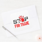 Stop de handel vierkante sticker (Envelop)
