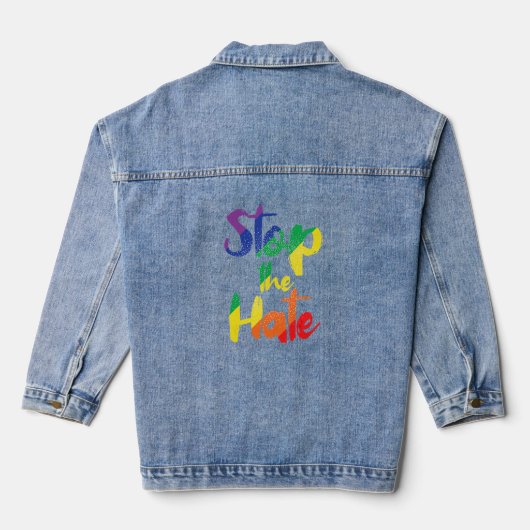 Stop de Hate Denim Jacket (Achterkant)