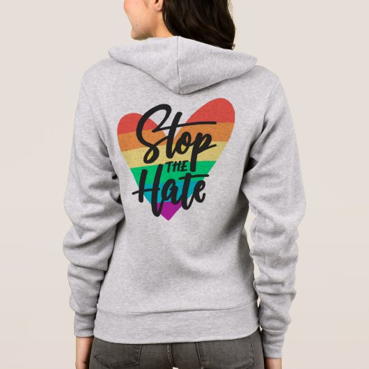 Stop de Hate Hoodie (Achterkant)