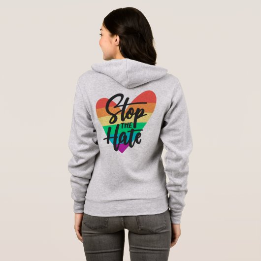 Stop de Hate Hoodie (Achterkant volledig)