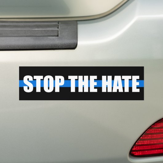 "STOP DE HATE" OP DE THIN BLUE LIJN BUMPERSTICKER (Op auto)