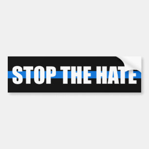"STOP DE HATE" OP DE THIN BLUE LIJN BUMPERSTICKER