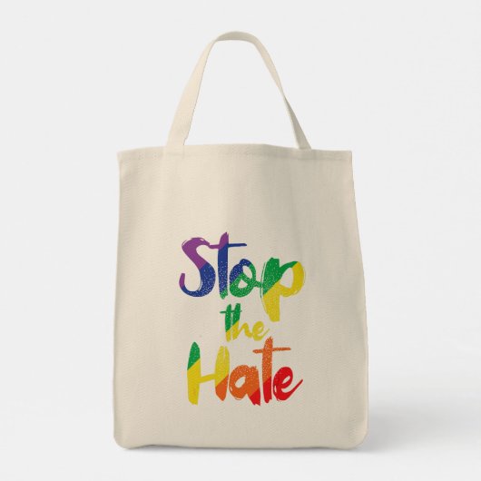 Stop de Hate Tote Bag (Achterkant)