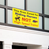 Stop de hogesnelheidsspoorlijn tegen de verwoestin spandoek (Buitenkant Gebouw)