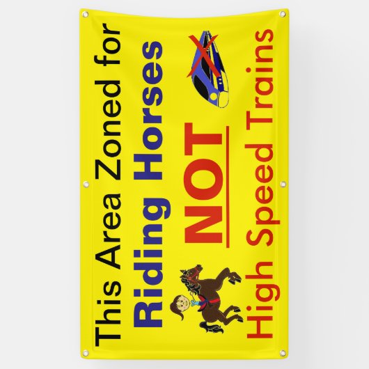 Stop de hogesnelheidsspoorlijn tegen de verwoestin spandoek (Verticaal)