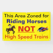 Stop de hogesnelheidsspoorlijn tegen de verwoestin spandoek (Horizontaal)