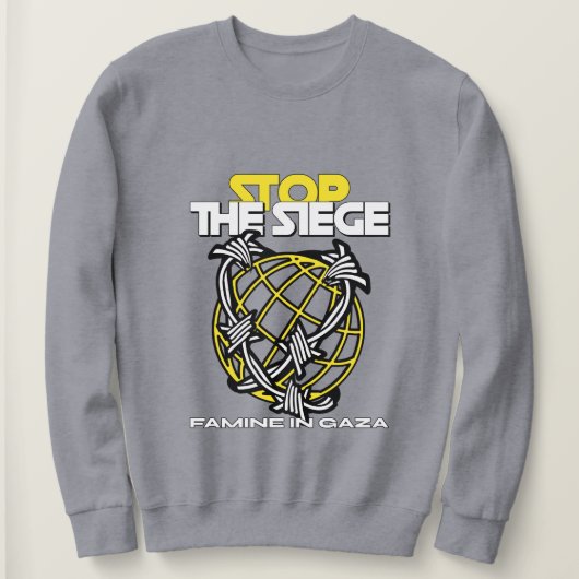 Stop de hongersnood in Gaza Trui (Design voorkant)