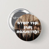 Stop de houtverwerkende industrie ronde button 5,7 cm (Voorkant /achterkant)