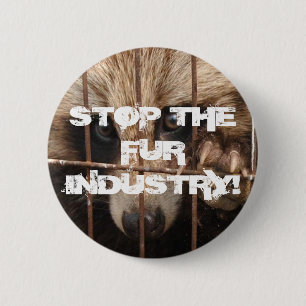 Stop de houtverwerkende industrie ronde button 5,7 cm